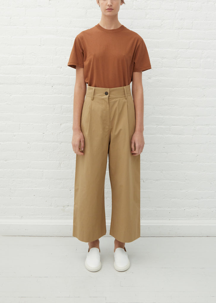 Greta Cotton Pants — Almond