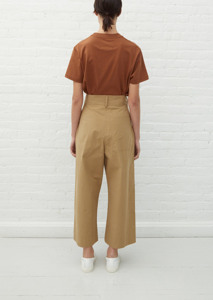 Greta Cotton Pants — Almond