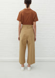 Greta Cotton Pants — Almond