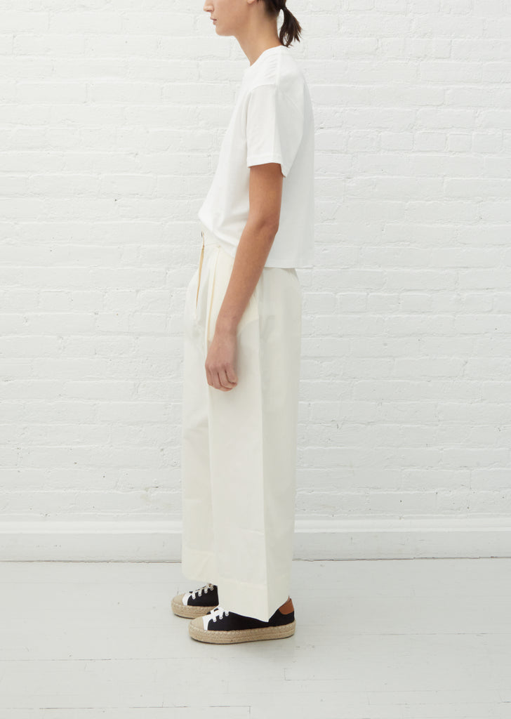 Greta Cotton Pants — Milk