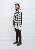 Hokkaido Tawa Stole — White + Black