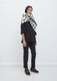 Hokkaido Tawa Stole — White + Black