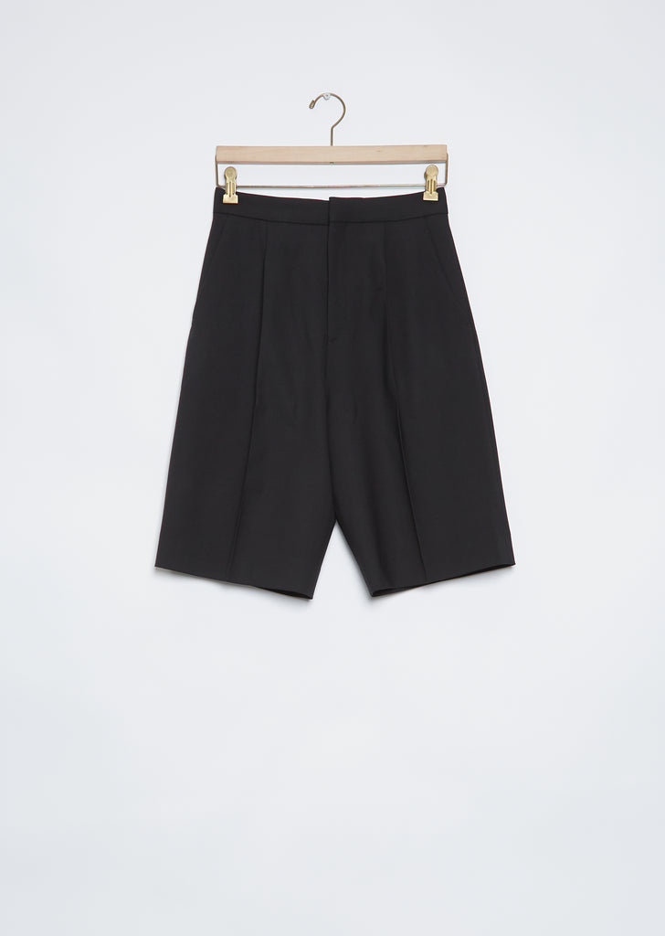 High Waisted Pleat Front Short