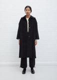 Wool and Cotton Reversible Coat — Black