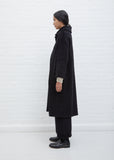 Wool and Cotton Reversible Coat — Black