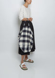 Cotton Big Check Bag — Milk Blue