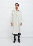 Wool and Cotton Reversible Coat — Ivory