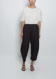 Cotton Balloon Trouser — Black