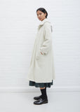 Wool and Cotton Reversible Coat — Ivory