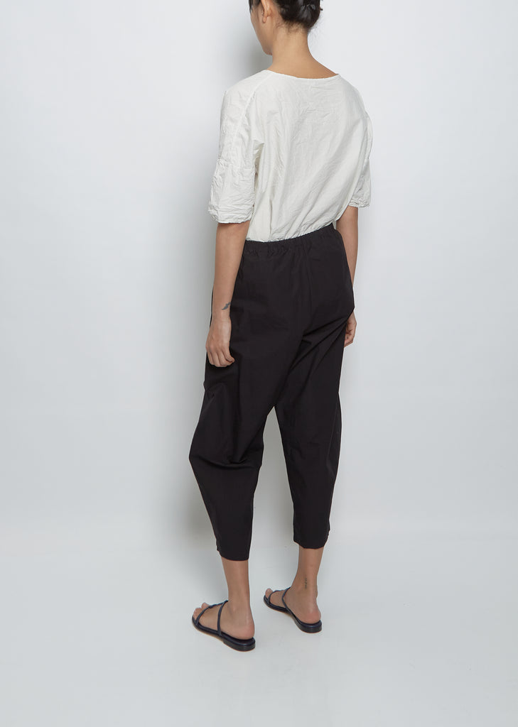 Cotton Balloon Trouser — Black