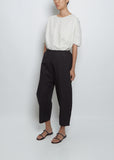 Cotton Balloon Trouser — Black