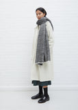 Hokkaido Melange Stole — Natural White + Black
