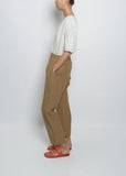 Linen Pullon Trouser — Mud