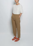 Linen Pullon Trouser — Mud