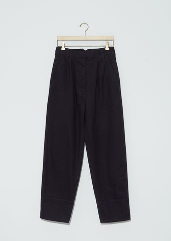 Indigo Twill Wide Hem Trouser