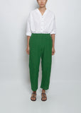 Linen Pullon Trouser — Green