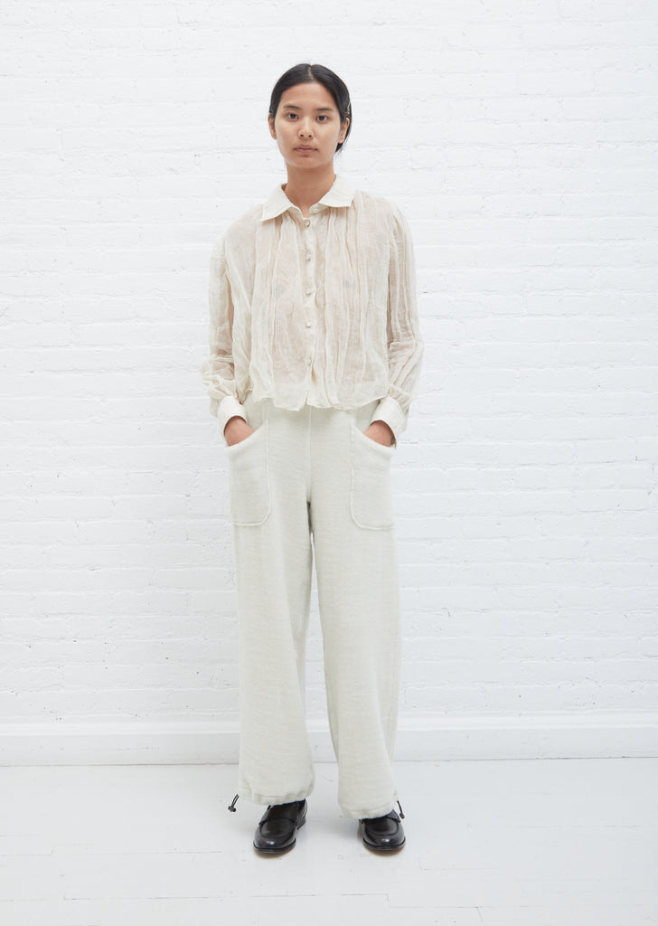 Wool and Cotton Trousers — Ivory