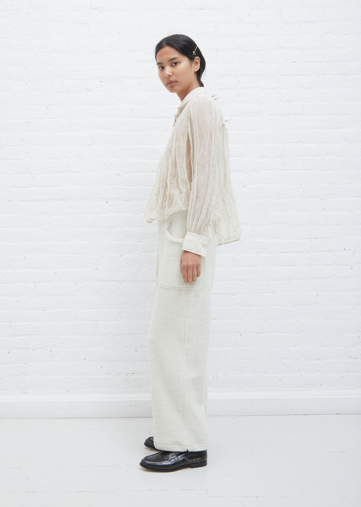 Wool and Cotton Trousers — Ivory