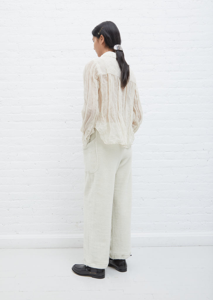 Wool and Cotton Trousers — Ivory