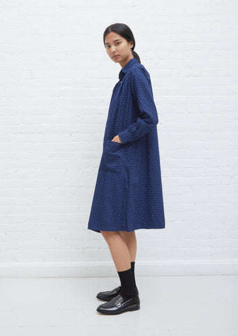 Indigo Twill Shirt Dress