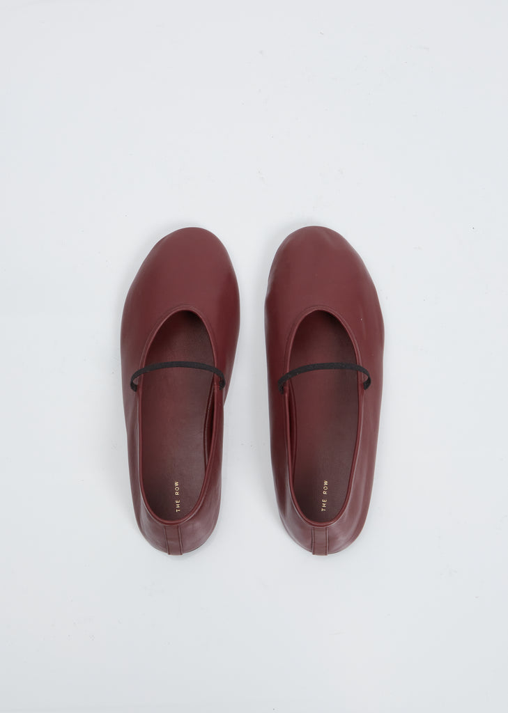 Elastic Ballet Flat — Garnet