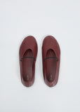 Elastic Ballet Flat — Garnet