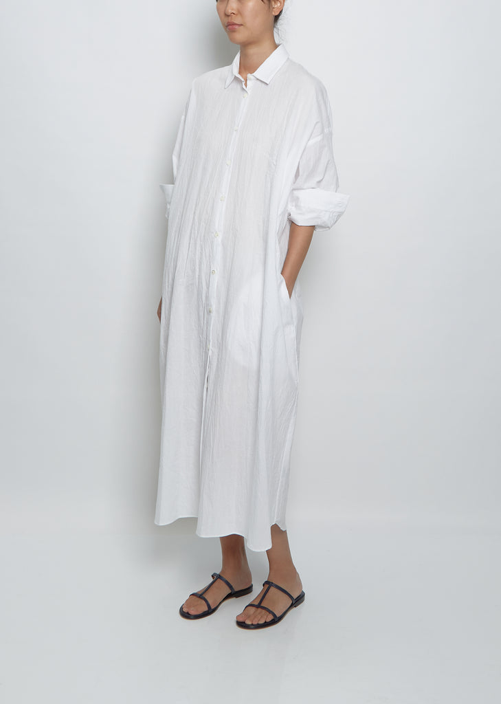 Long Striped Shirt Dress