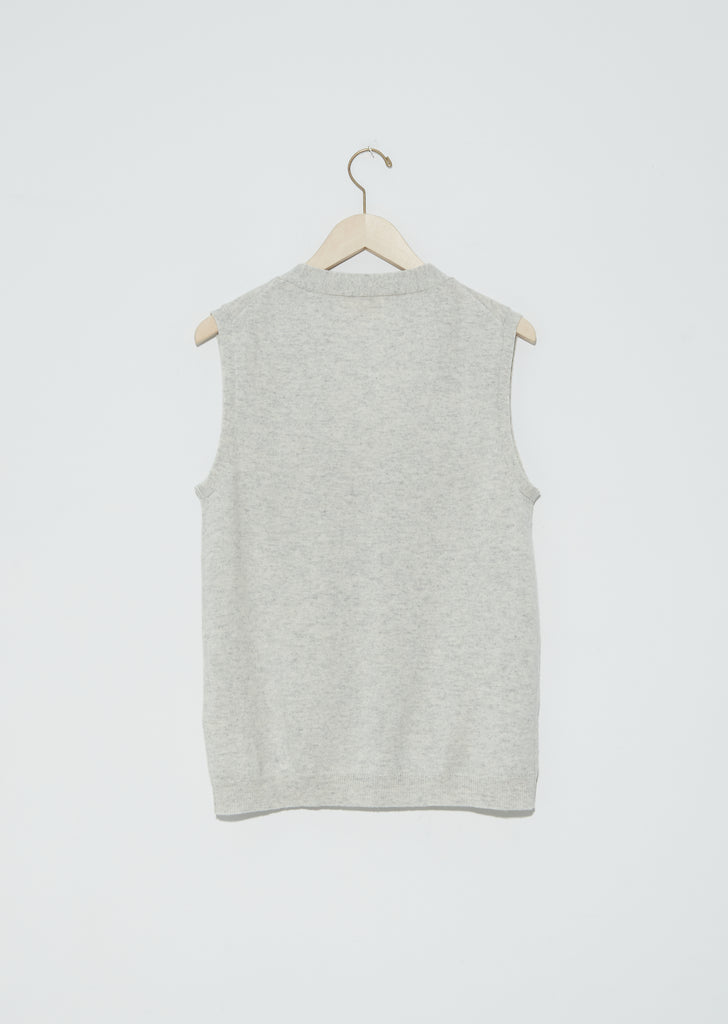 Tenggol Cashmere Cardigan — Light Grey Melange