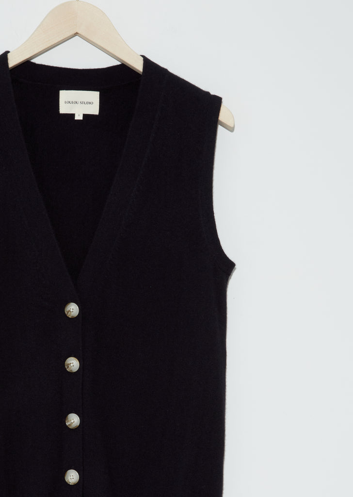 Tenggol Cashmere Cardigan — Black