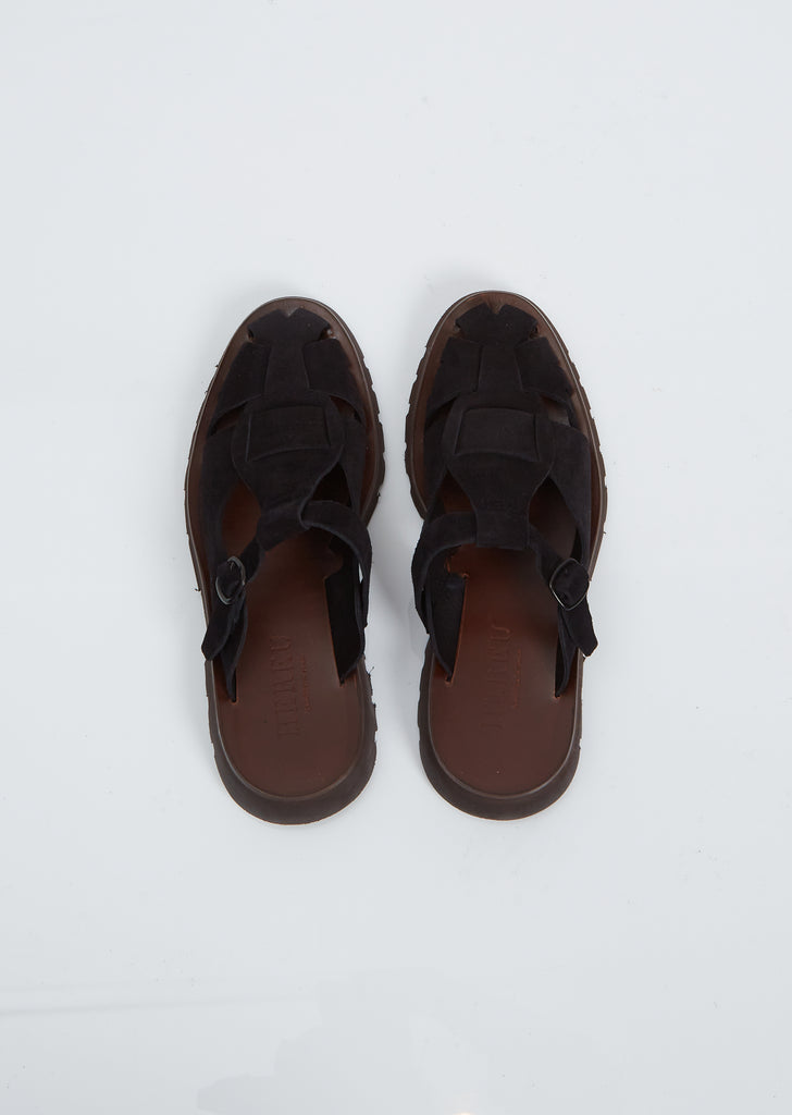 Canya Sport Suede Mule — Black