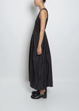 Sheer Jersey Dress — Black