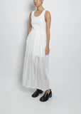 Sheer Jersey Dress — White