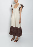 Blockprint Mix Astrid Ruffle Maxi Dress