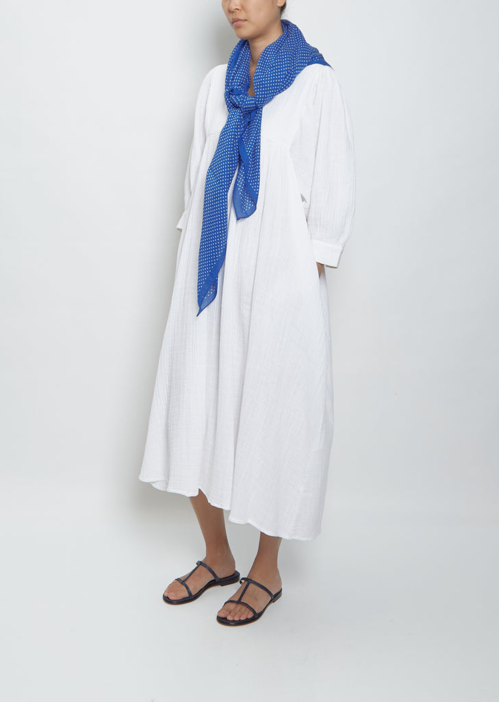 Cot Quadra Pois Scarf — Blue