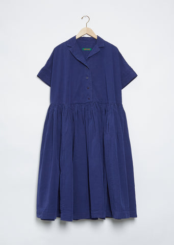 T Rouche Dress — Indigo