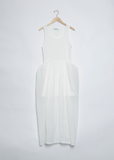 Sheer Jersey Dress — White