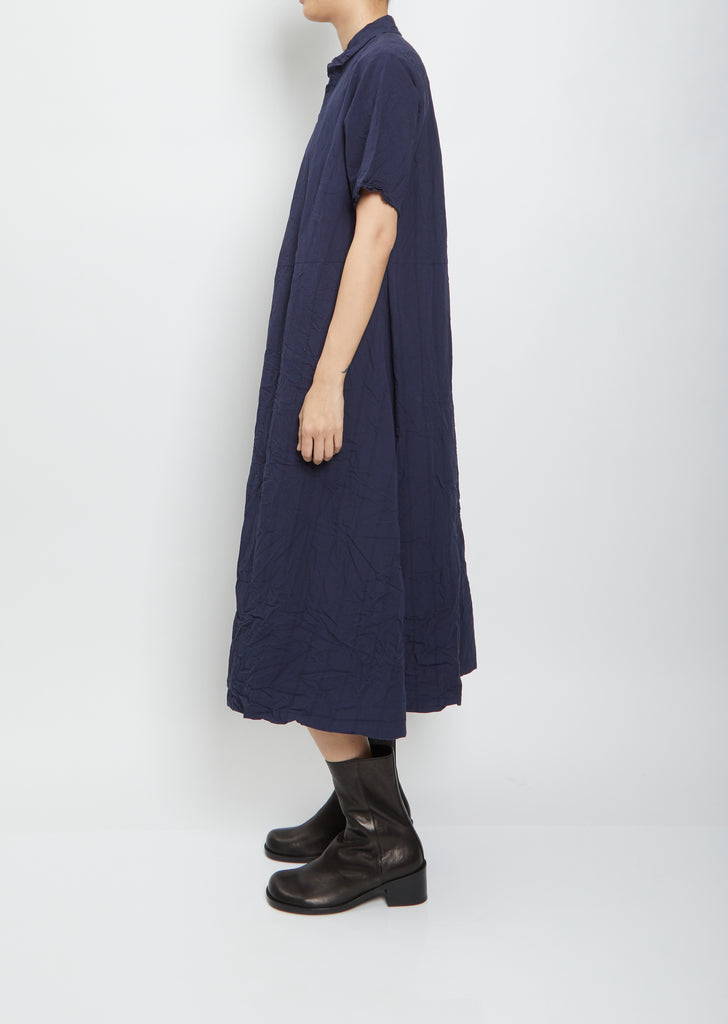 Collar Shirtdress — Navy