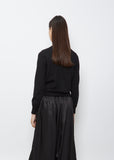 Round Neck Cardigan — Black
