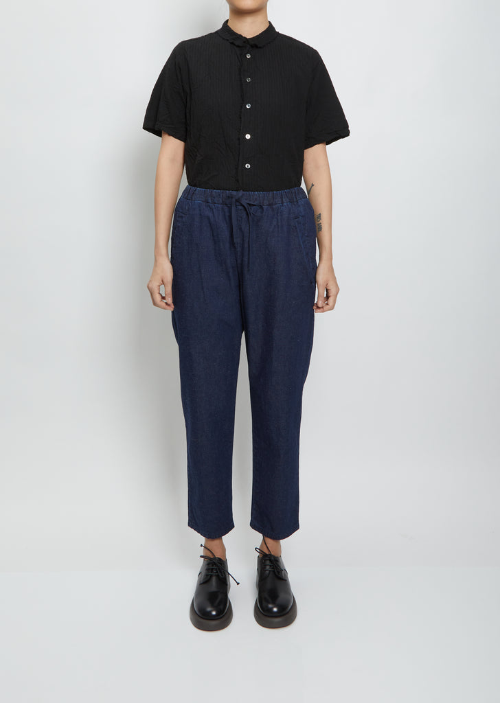 Drawstring Indigo Trousers