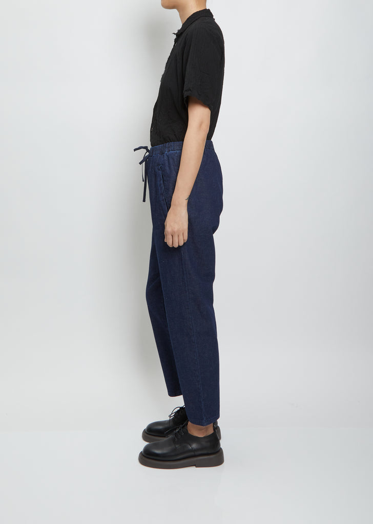 Drawstring Indigo Trousers
