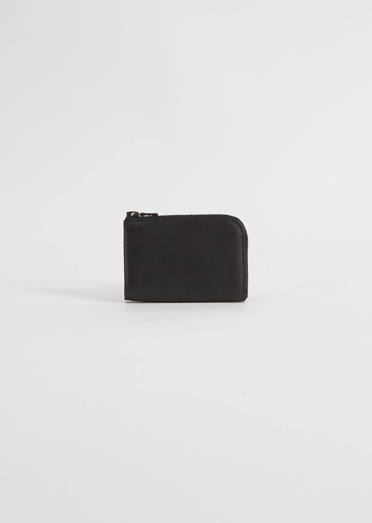 Mini Zipped Wallet — Black