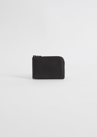 Mini Zipped Wallet — Black