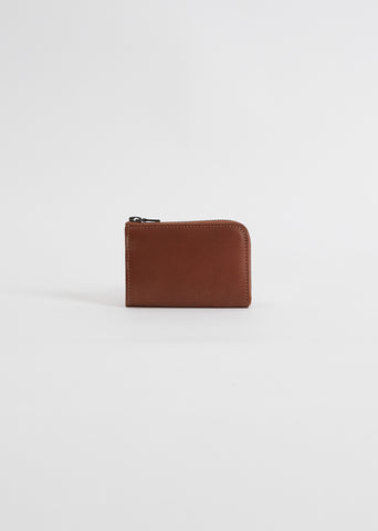 Mini Zipped Wallet — Chestnut