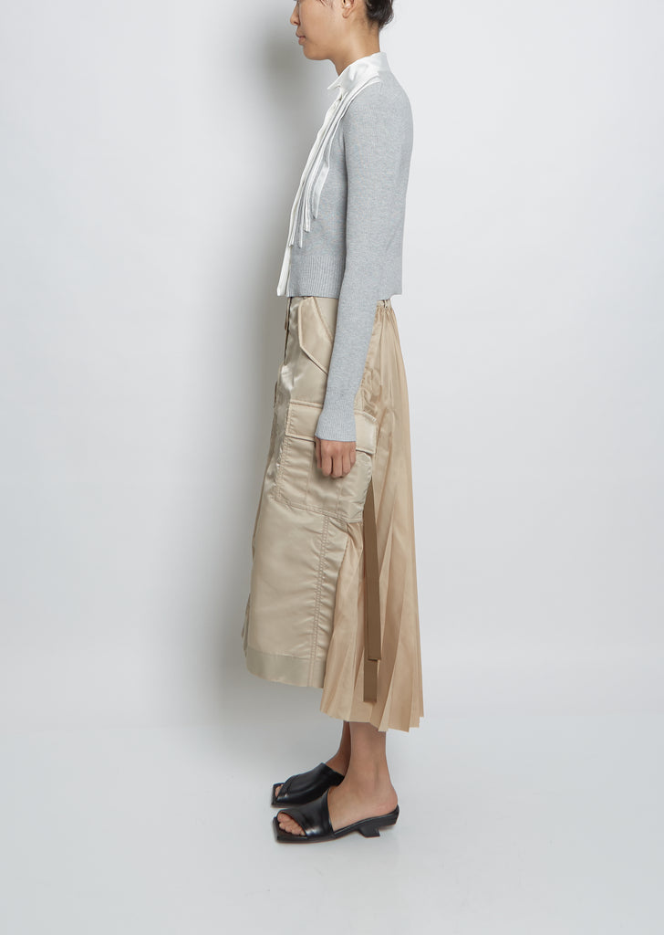 Suiting Mix Knit Blouson