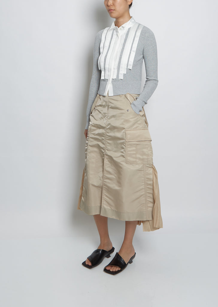 Suiting Mix Knit Blouson