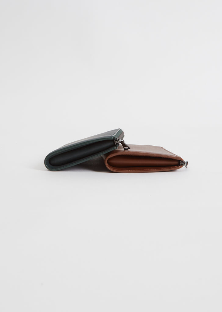 Zipped Wallet — Deep Green