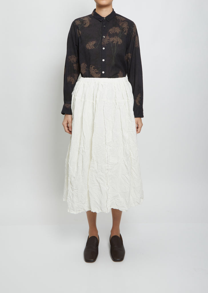 Crinkled Midi Skirt