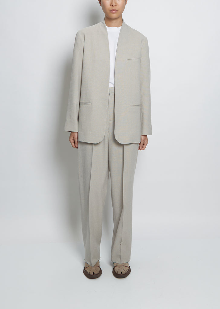 Tailored Collarless Jacket
