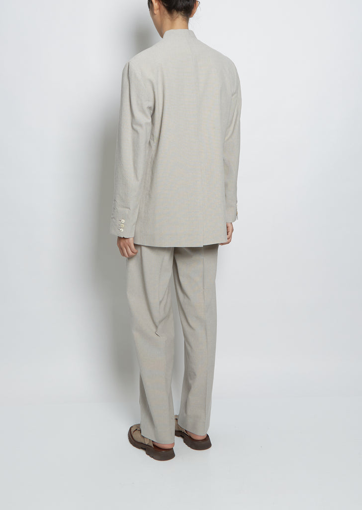 Tailored Collarless Jacket