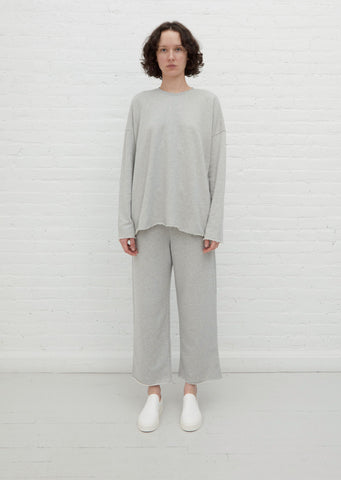 Cut Wide Leg Sweatpant — Heather Grey